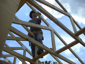 Helping build a church in Louisiana